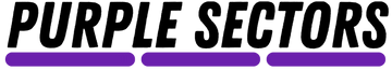 Logo with 'Purple Sectors' text in black on a white background